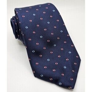 John Henry Luxury Slip Stitch Blue 100% Silk Tie